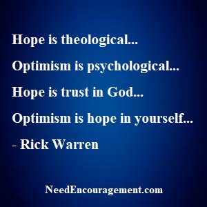 Hope Is Not Optional, It Is Critical! NeedEncouragement.com