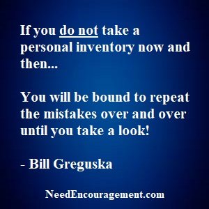 Take a personal inventory of yourself!