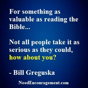 Do You Take Time To Read The Scriptures?