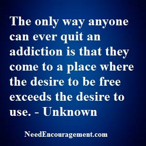 Addiction is a thief! NeedEncouragement.com