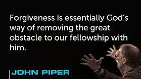 Pastor John Piper talks about forgiveness.