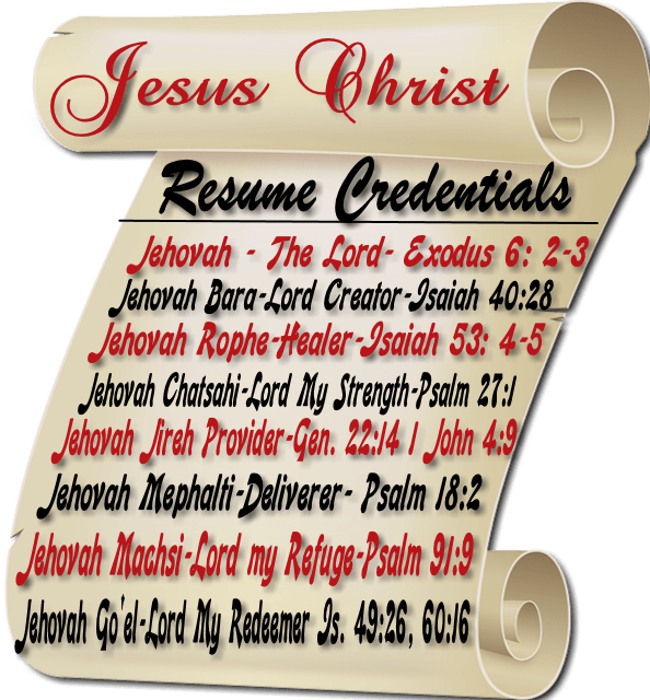 The Resume Of Jesus Christ