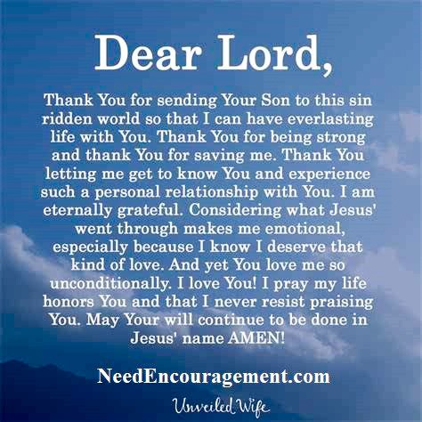 Letter to the Lord | NeedEncouragement.com/letter-to-the-Lord