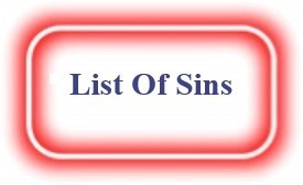 List Of Sins! NeedEncouragement.com